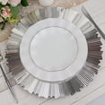 thumbnail image 4 of BalsaCircle 6 Metallic Silver 13" Acrylic Round Charger Plates Sunray Design Party Events, 4 of 8