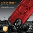 thumbnail image 6 of for iPhone 15 Case Magnetic with Camera Ring Kickstand, Slim Shockproof Military Protecive Wireless Charging Phone Cover Case Compatible with iPhone 15, Red, 6 of 7
