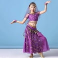 thumbnail image 2 of FAOWME Child Girls Dance Performance Outfits Stage Show Dress For Kids Summer Fall Elastic Waist Cartoon Clothes Sets Classic O-Neck Dailywear, 2 of 5