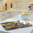 thumbnail image 6 of Mardi Gras Dish Drying Mat for Kitchen Mask Beads Confetti Masquerade Party Microfiber Drying Mats Absorbent Reversible Dish Pad Medium Dish Draining Mat 16x18 inch, 6 of 6