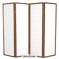 thumbnail image 7 of Red Lantern 5 ft. Tall Window Pane Shoji Screen - Walnut - 4 Panels, 7 of 7