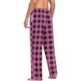 thumbnail image 5 of Top-kevin Pink Plaid Pajama Pants for Men Pajama Bottoms Sleep Lounge Pjs Pants, 5 of 7
