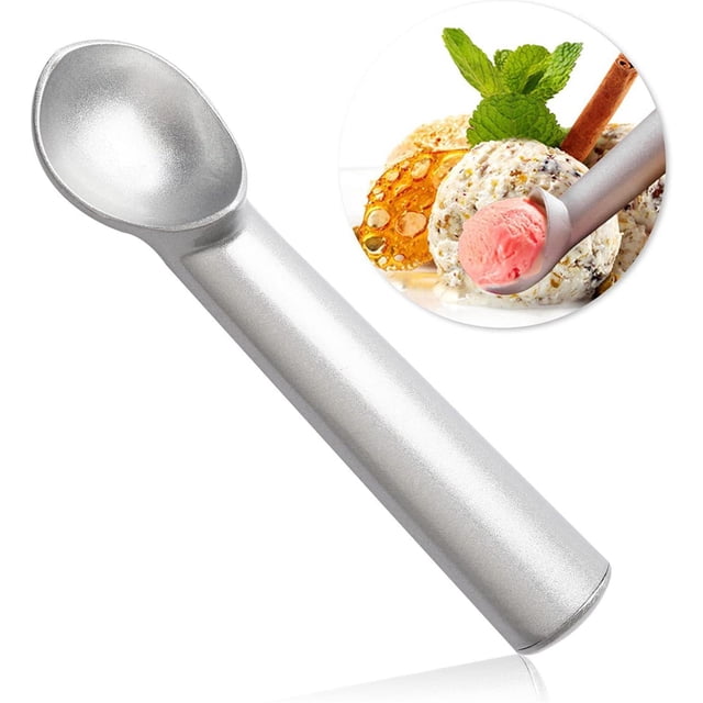Ice cream scoop, 18cm long aluminum ice cream scoop, non-stick and anti-freeze scoop, melon ballet scoop, kitchen food and fruit scoop, mashed potatoes