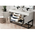 thumbnail image 6 of James Martin Vanities 388-V59d-Mb-Gw Columbia 59" Free Standing Double Basin Birch Vanity, 6 of 7