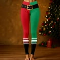 thumbnail image 2 of Fiaer Christmas Womens Leggings Plus Size Xmas Yoga Pants Slim Fit High Waisted Trendy Funny Graphic Holiday Workout Trousers Green1 XL, 2 of 4