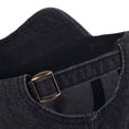 thumbnail image 5 of Classic Unisex Denim Adjustable Low Crown Baseball Cap – Plain Dad Hat Black, 5 of 7