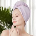 thumbnail image 3 of Quick Dry Hair Turban Cap for Women Thick High Elastic Soft Hair Drying Hat for Hotel, 3 of 5