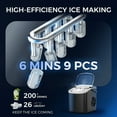 thumbnail image 5 of Simzlife 26 lbs/24H Countertop Ice Maker Machine, 9 Bullet-Shaped Ice in 6 Min, Auto-Cleaning, 5 of 11