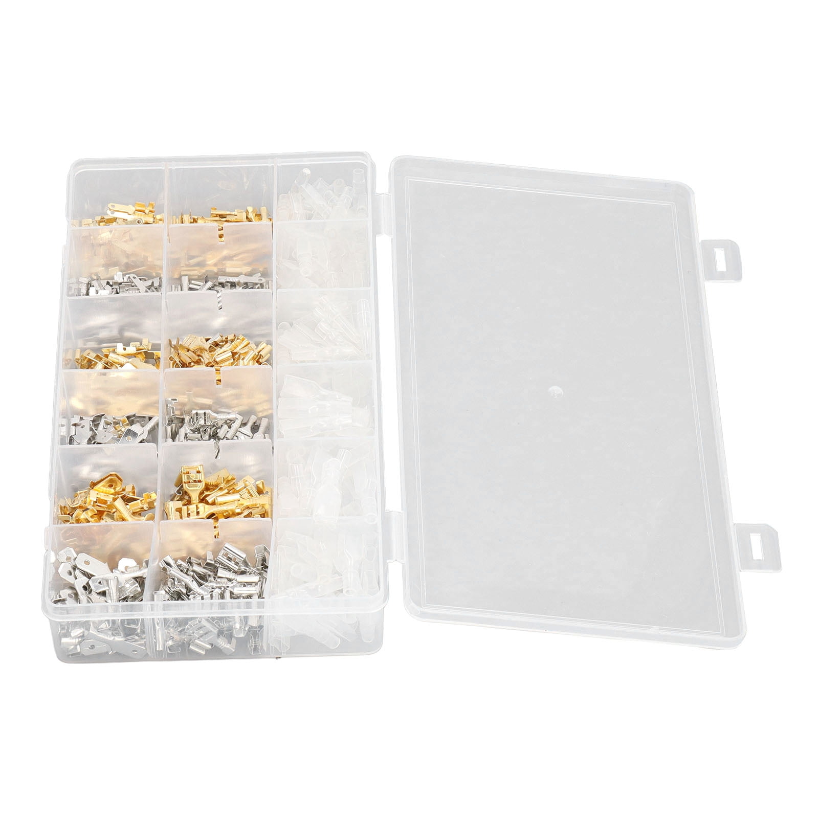 Male Female Wire Spade Connector, Wire Crimp Terminal Block High Conductivity 2.8 4.8 6.3mm With Insulating Sleeve For Car Audio Speaker