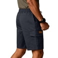 thumbnail image 4 of Fgvctg Work Shorts for Men Casual Stretch Waist Cargo Shorts Dressy Classic Fit Elastic Waist Summer Hiking Work Pants Waistband Loose Drawstring Short with Pockets,Dark Gray,M, 4 of 5