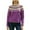 Purple_#02, variant on Stralyhd Women Sweaters Retro Fair Isle Sweater Knitted Lightweight Boho Long Sleeve Pullover Tops Casual Loose Crewneck Cropped Pullover Tops Beige S