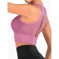 thumbnail image 4 of Women's Seamless Padded Sports Bra High Impact Mesh  Full Coverage Yoga Sports Bra Crop Tank Tops Swim Bra Gym Dancing Jogging Workout Yoga Bra, 4 of 8