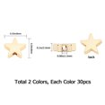 thumbnail image 2 of 1box Brass Beads Star Platinum Golden 8x8x2.5mm Hole: 1.5mm 2 colors 30pcs/color 60pcs/box, 2 of 6