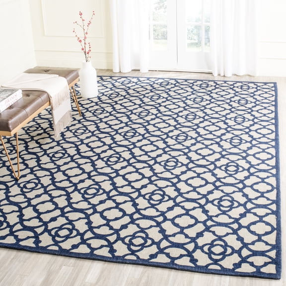 SAFAVIEH Cedar Brook Deandre Trellis Area Rug, Ivory/Navy, 8' x 10'