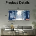 thumbnail image 3 of Foggy Forest Canvas Wall Art,Forest Wall Decor,Black And White Canvas Wall Art,3 Piece Wall Decor,Wall Pictures for Living Room,Bathroom,Office（Only canvas）, 3 of 6
