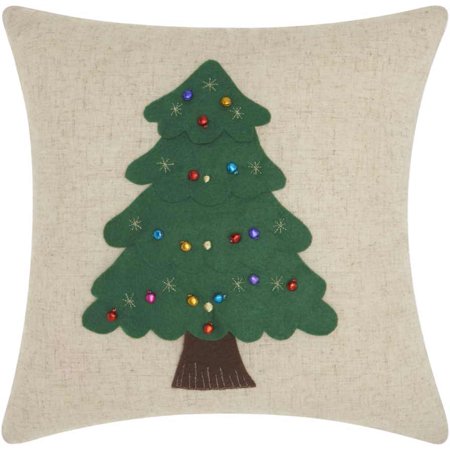 Nourison Home For The Holiday Felt Christmas Tree Natural Throw