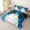 thumbnail image 3 of Homewish Princess Quilt King for Girls, Black Blue Bow King Coverlet Set, 3pcs 1 Bedspread and 2 Pillowcases, 3 of 7