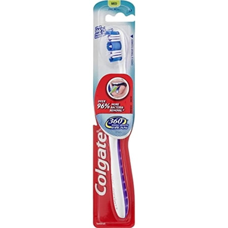 Colgate Toothbrush 360 Whole Mouth Clean Med Full Head - 1 Each, Pack Of 6