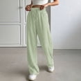 thumbnail image 5 of Antinious Women Mid Waist Striped Pocket Drawstring Extended Leisure Full Length Pants, 5 of 5