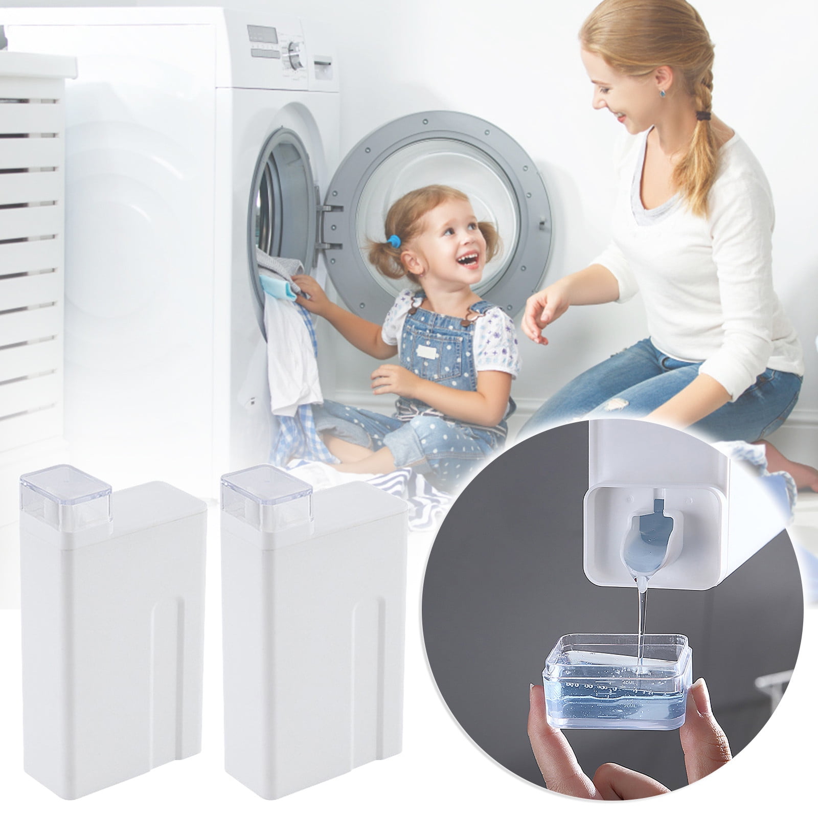 Viflosae up to 60% off Gifts Laundry Liquid Sub Bottle Large Capacity Clothes Softener Empty Bottle Laundry Powder Lotion Replacement Bottle Save more on weekly flyer features