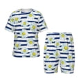 thumbnail image 1 of Balery Daisy Striped Nautical Conjunto de Pijama Infantil de Manga Corta con Estampado – Ropa de Dormir de Algodón Suave-Small, 1 of 6