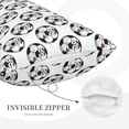 thumbnail image 3 of Rateoe Happy Football Pattern Pillow Covers with Invisible Zipper(Pillows are not Included) Standard Pillowcases-16"x24", 3 of 6