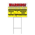 thumbnail image 1 of Warning Restricted Area Drones (18" x 24") Yard Sign, Includes Metal Step Stake, 1 of 6
