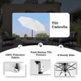 thumbnail image 5 of Vineego 9 FT Market Patio Umbrella Outdoor Straight Umbrella with Tilt Adjustable,White, 5 of 8