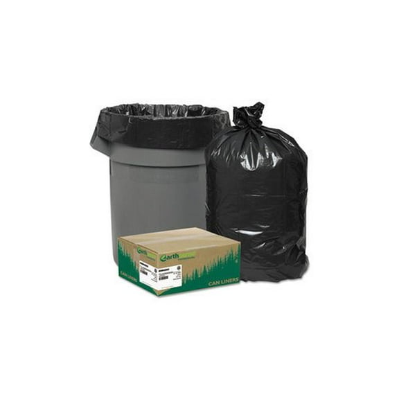 Recycled Can Liners, 31-33gal, 1.65mil, 33 X 39, Black, 100/carton