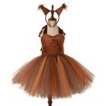thumbnail image 4 of Squirrel Children's Dress Animal Dress Children's Day Performance Dress Role-playing - WEVALLEY, 4 of 5