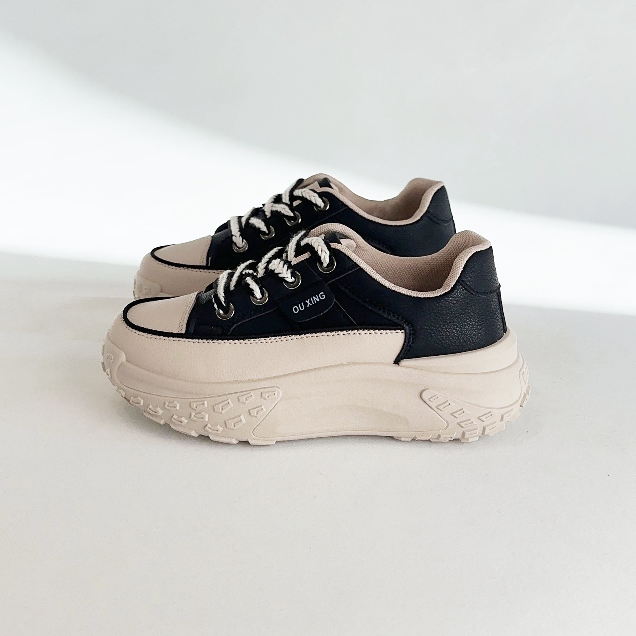 Women s Low top Breathable Platform Chunky Sneakers Anti slip Running Shoes Comfy Outdoor Sports Sneakers Walmart