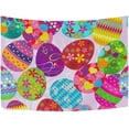 thumbnail image 3 of Coolnut Easter Eggs Tapestry Washable Polyester Art Wall Hanging Blanket for Living Room Bedroom Dorm Party, 80 x 60 Inch Home Decor Gifts, 3 of 7