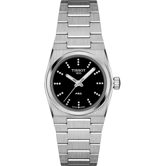 Tissot PRX Quartz 25mm Black Diamond Dial Steel Women's Watch T137.010.11.056.00