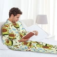thumbnail image 6 of Cauagu Avocado Doing Sport Print Men's Long-Sleeve Pajama Set,Soft Button-Front 2Pjs for Men Long Sleeve Men’s Sleepwear-Large, 6 of 7