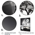 thumbnail image 3 of Designart "Grayscale Arc Rainbow Over the Tree III" Floral Floater Framed Wall Art Living Room, 3 of 7