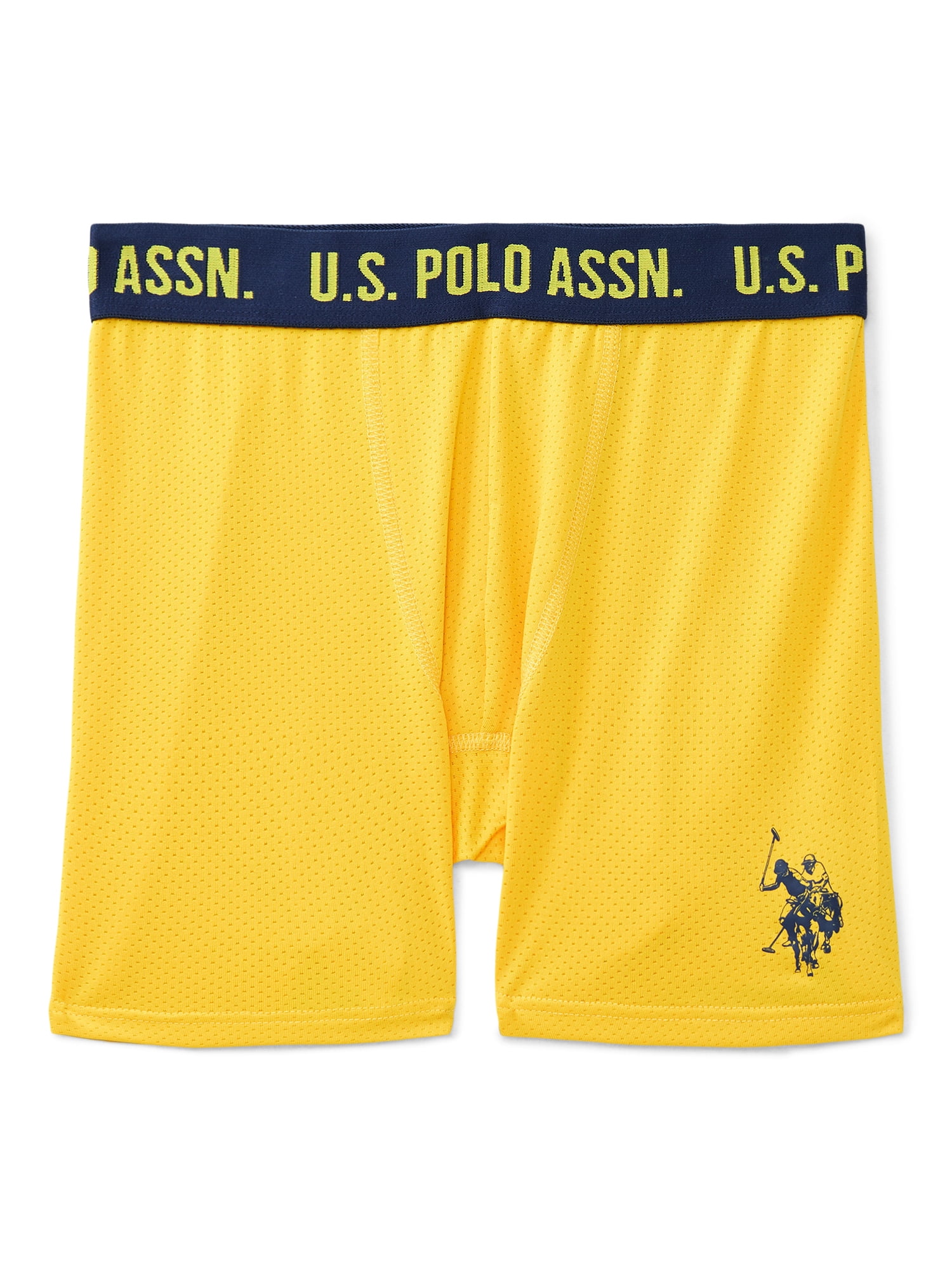 U.S. Polo Assn. Boys Performance Mesh Tagless Boxer Briefs, 5-Pack, Sizes S-XXL