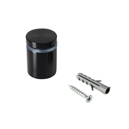 

Sign Standoff 1 Diameter x 1 Barrel Length Black Aluminum Eco Series Easy Fasten Standoff Pack of 2 by Outwater