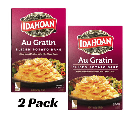 (2 pack) Idahoan Au Gratin Homestyle Casserole Potato Slices 4 oz