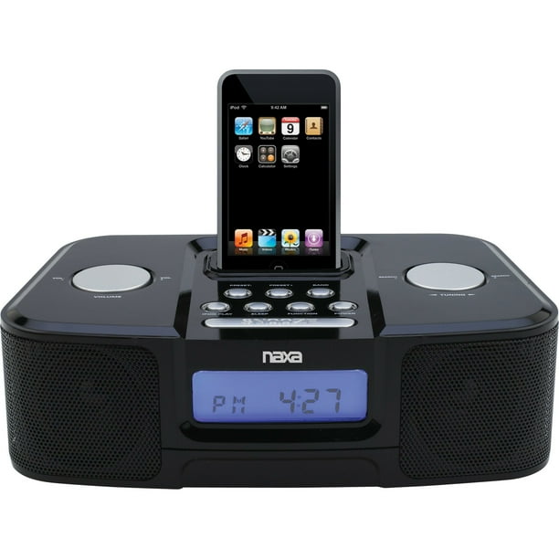Digital Alarm Clock Radio with Dock for iPod