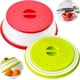 thumbnail image 3 of Cubierta de plástico plegable para microondas, cubierta contra salpicaduras, cubierta para platos de microondas para alimentos, frutas y verduras con orificios para vapor, 2 piezas (rojo/verde) oso de fresa Electrónica, 3 of 3