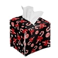 thumbnail image 6 of ZUXONGSY Christmas Candy Square Tissue Box Cover PU Leather Household Tissue Holder Decorative Tissue Organizer Waterproof Tissue Cover Christmas Gifts to Friends Family, 6 of 7
