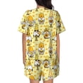 thumbnail image 4 of Womens Pajama Sets With Pocket, Garden Honeybee Gnomes Lounge Sets Short Sleeve Sleepwear PJ Sets for Women, 4 of 6