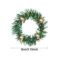 thumbnail image 4 of Christmas Candle Rings Holder 1pc, Small Artificial Berry Wreath for 3 Inch Pillar Candles, PVC Faux Greenery Candle Ring, Rustic Table Centerpiece, Wedding Decor, 4 of 5