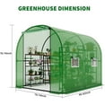 thumbnail image 1 of QinaQin Serre Encastrée Robuste avec Couverture en PE et Ventilation, Vert, 1 of 6