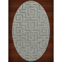 Dalyn Dover Area Rug DV13 Dv13 Seaglass Squares Maze 12' x 15' Oval