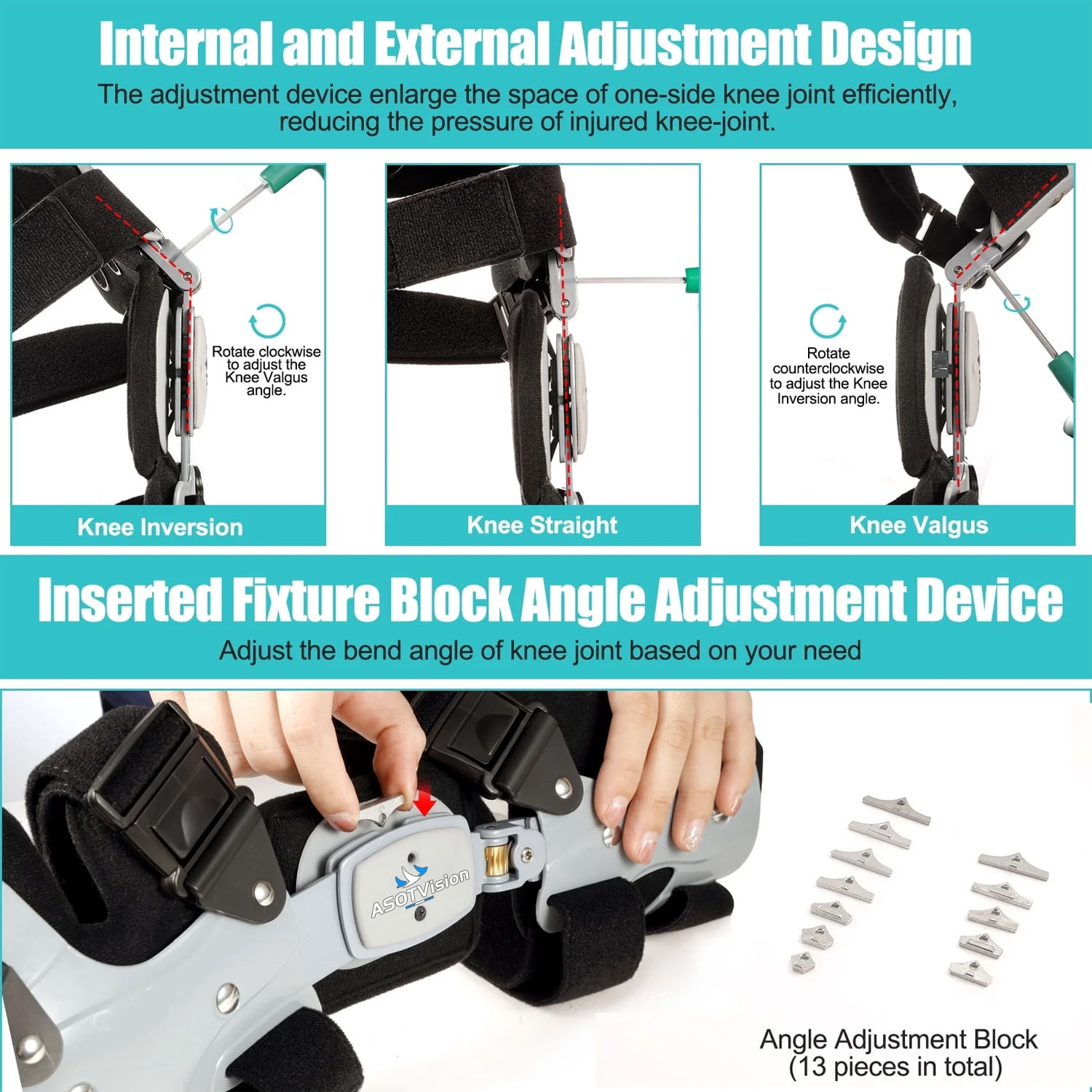 ASOTVision OA Unloader Knee Brace for Men and Women – Adjustable Support for Meniscus Tear, Arthritis, Osteoarthritis, Post-op Pain Relief (Left)