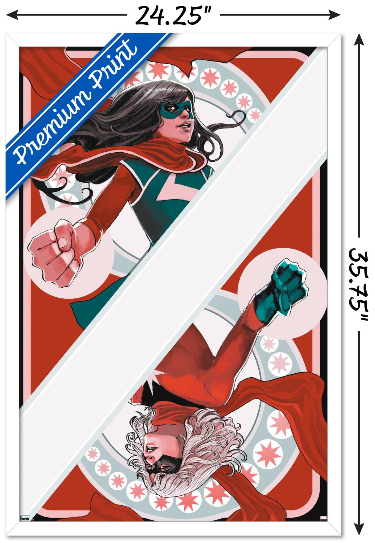 Marvel Comics - Ms. Marvel - Ms. Marvel & Ms. Marvel #1 Wall Poster, 22.375" x 34", Framed