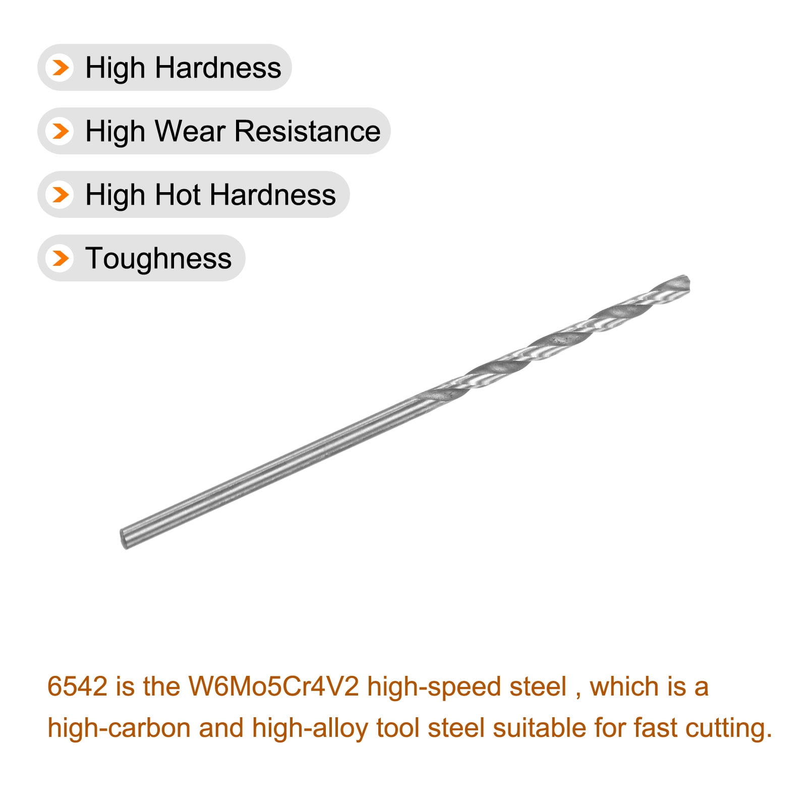 Unique Bargains 10pcs Fully Ground HSS W6542 Micro Drill Bits 1.81" Length 0.069" Diameter
