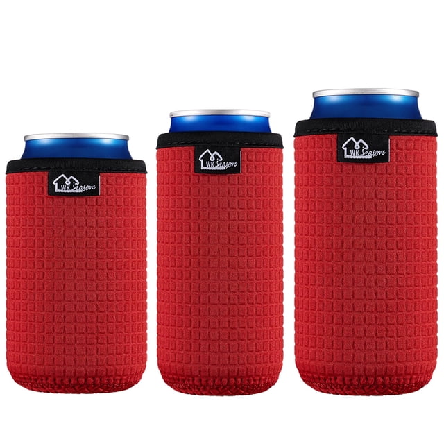 Mangas para Latas WK IEASON Neopreno Set Rojo 355mL 473mL 473mL