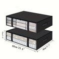 thumbnail image 4 of CHUANK 2pcs Under Bed Storage Bags  Clothes Storage And Organizer  Under Bed Storage Containers With Durable Handles  Large Capacity Storage Bins  Foldable Clothes Quilt Bedding And Toys, 4 of 6